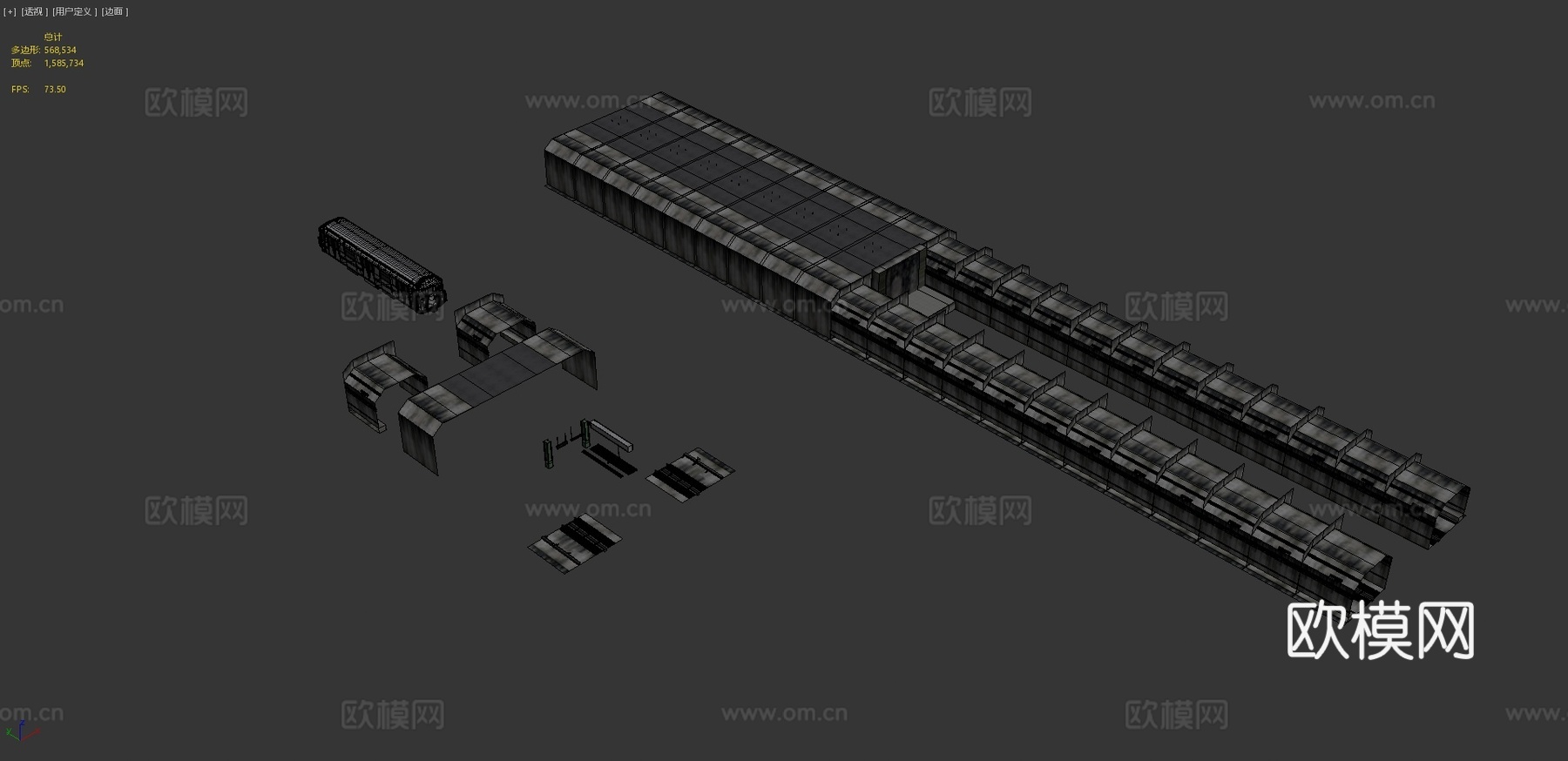 地铁站3d模型