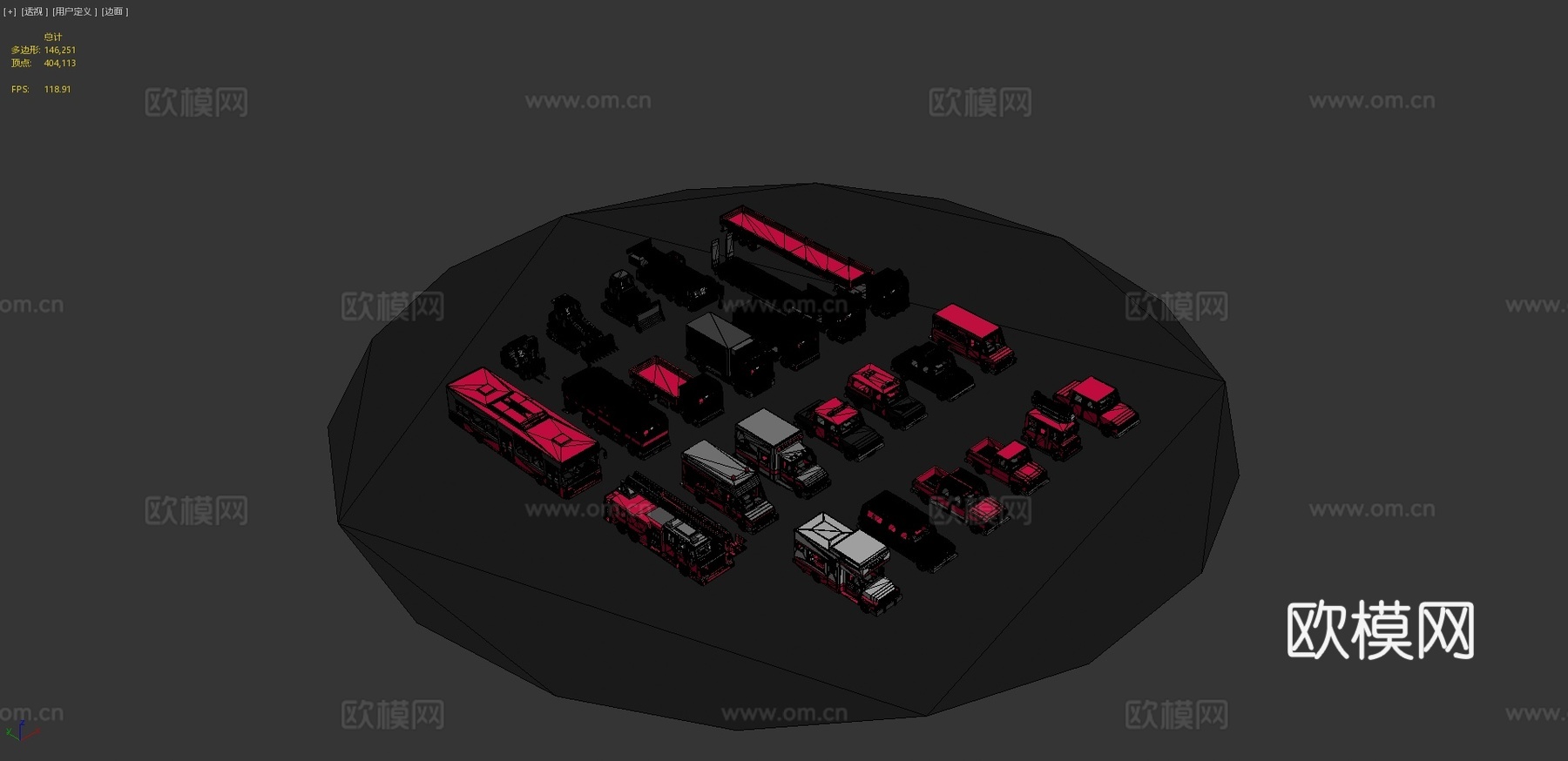 汽车 警车 运输车 皮卡3d模型