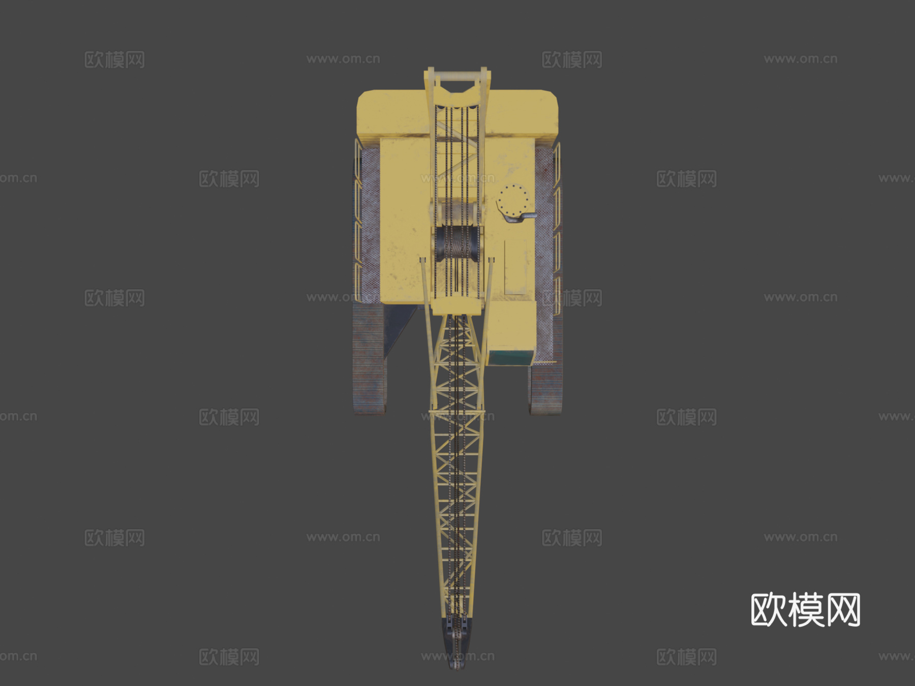 履带式起重机3d模型