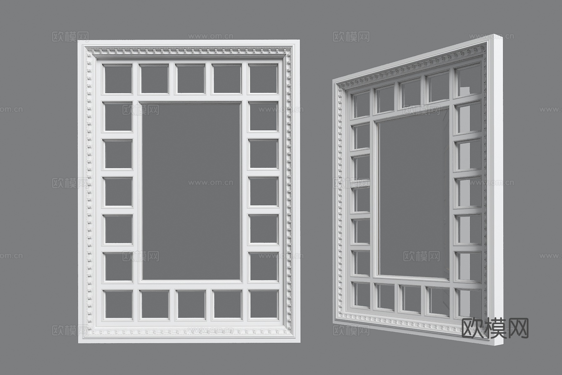 欧式窗户 窗框3d模型
