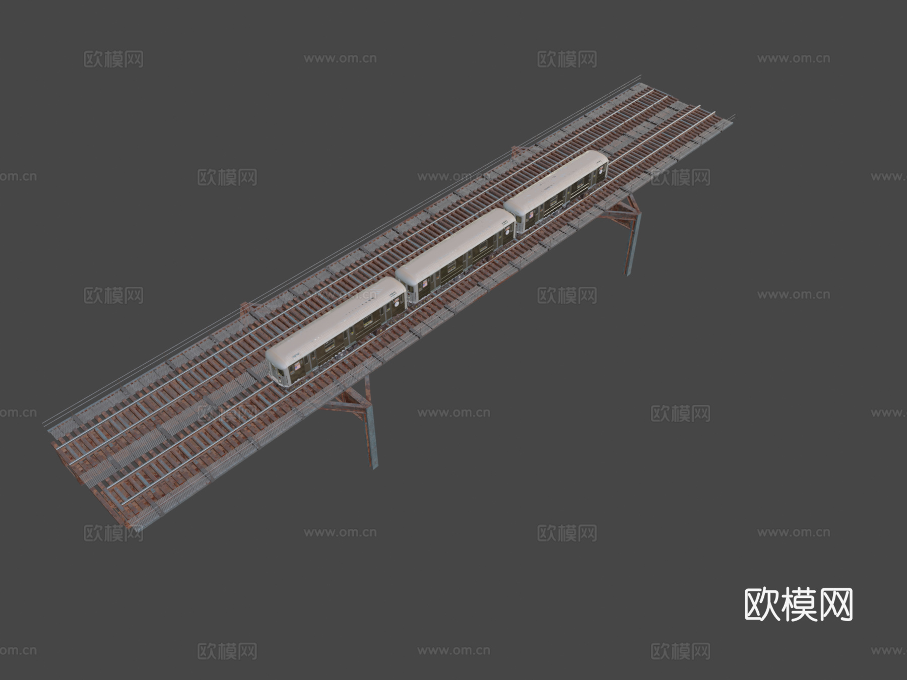 地铁 城际列车3d模型