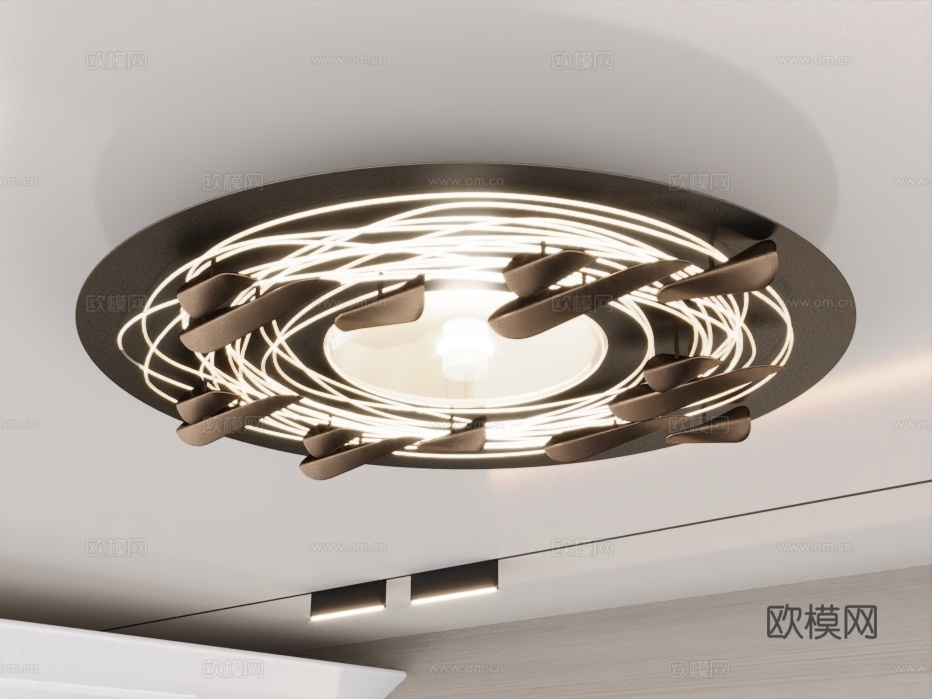 现代吸顶灯 装饰吊灯su模型下载（渲染图2）