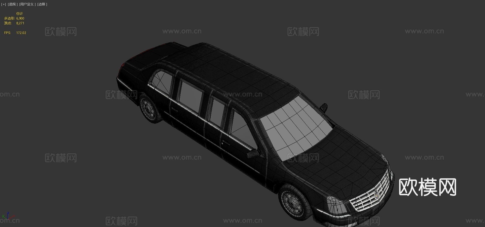 凯迪拉克加长轿车3d模型