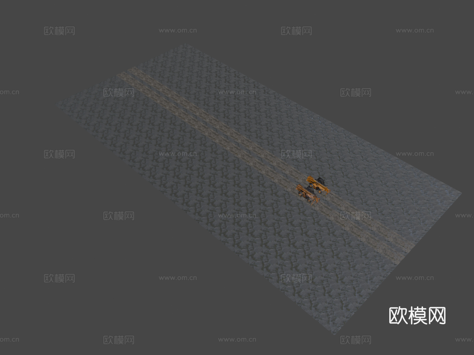 伸缩臂叉车3d模型