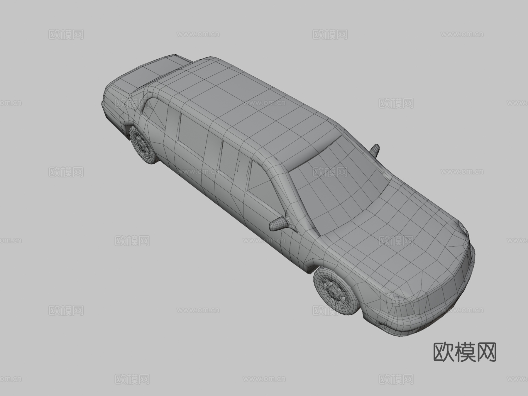 凯迪拉克加长轿车3d模型