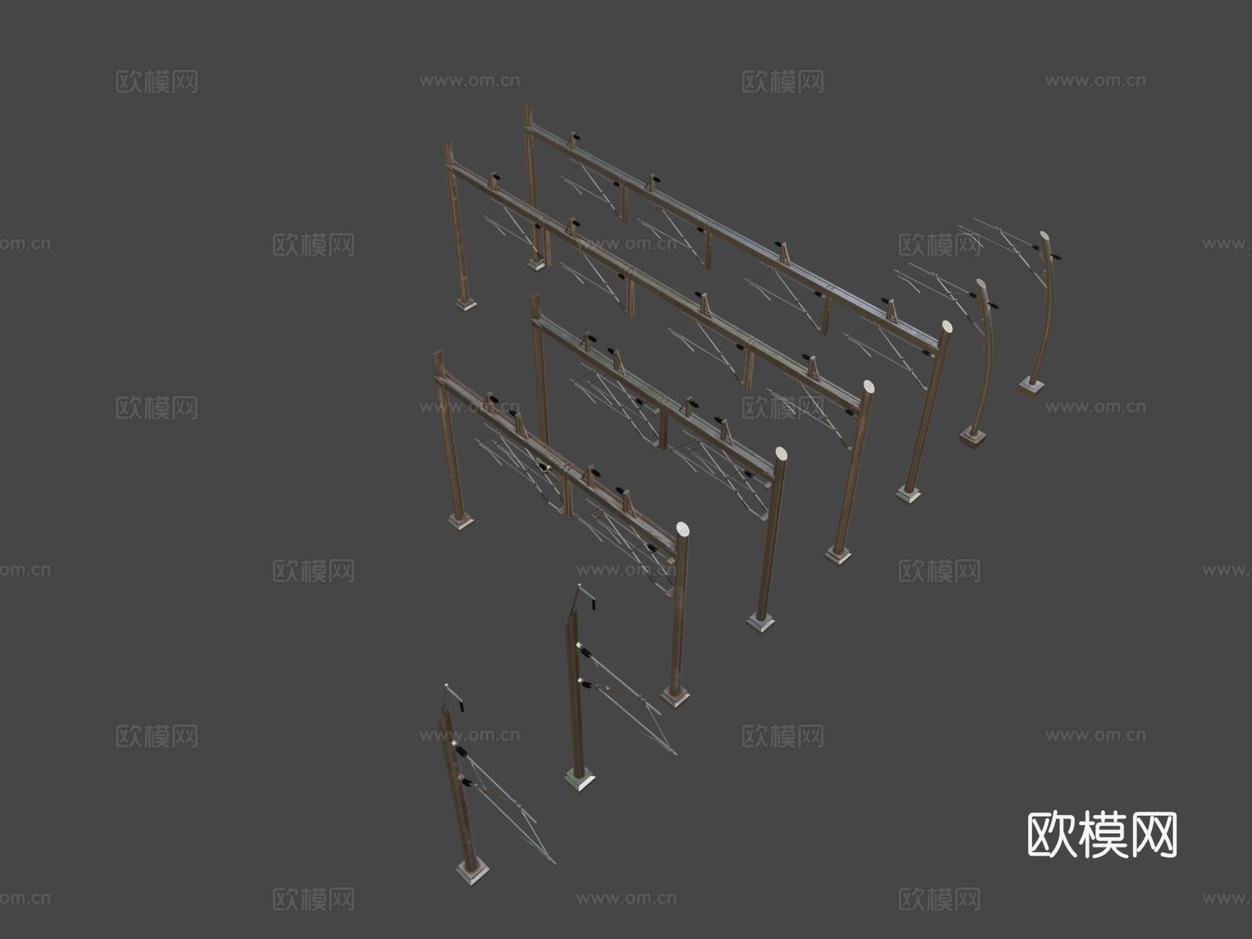 铁路电力线3d模型