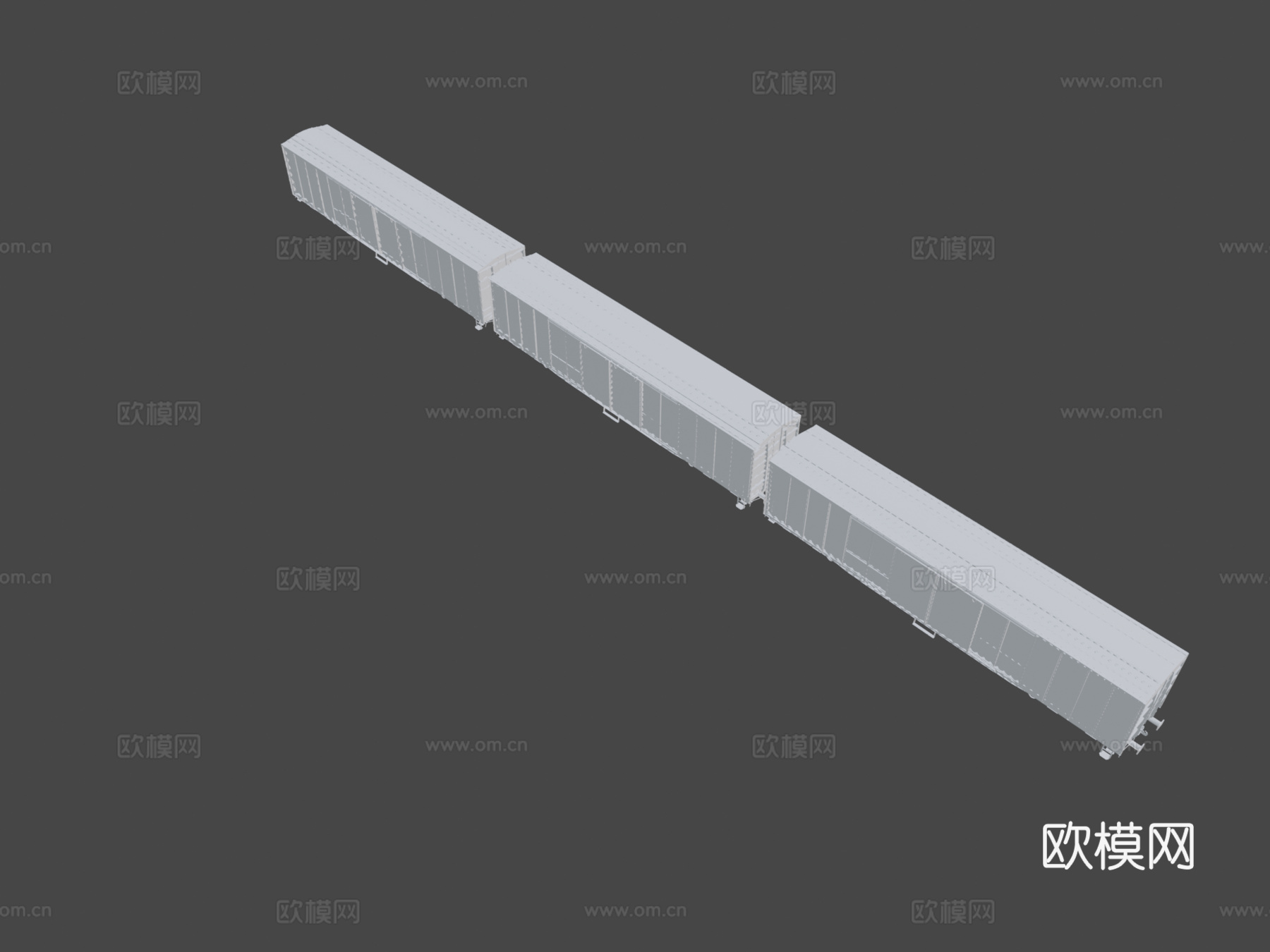 铁路货运车 车厢3d模型