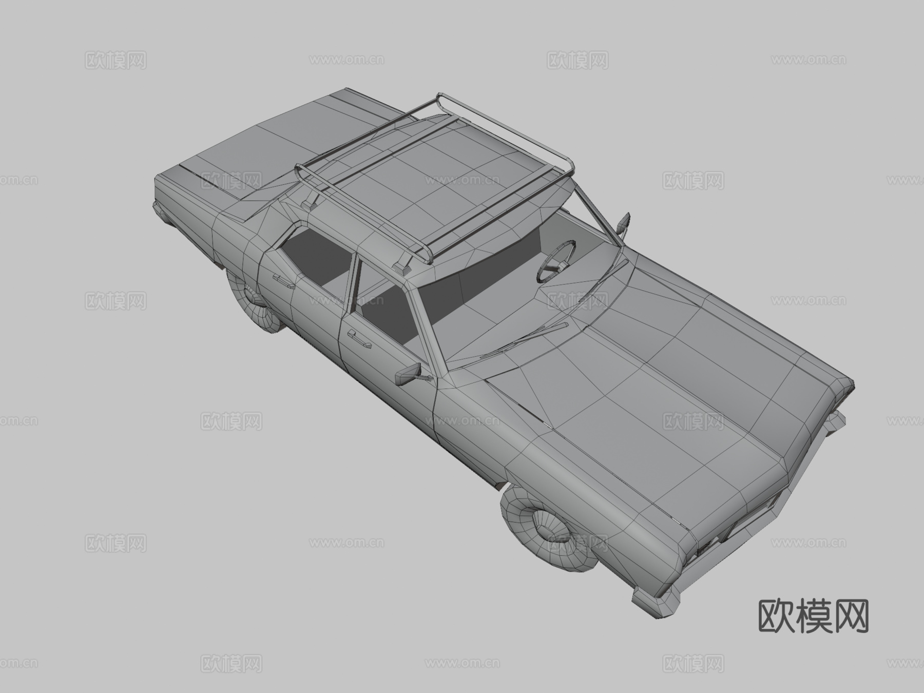 陈旧汽车 轿车3d模型