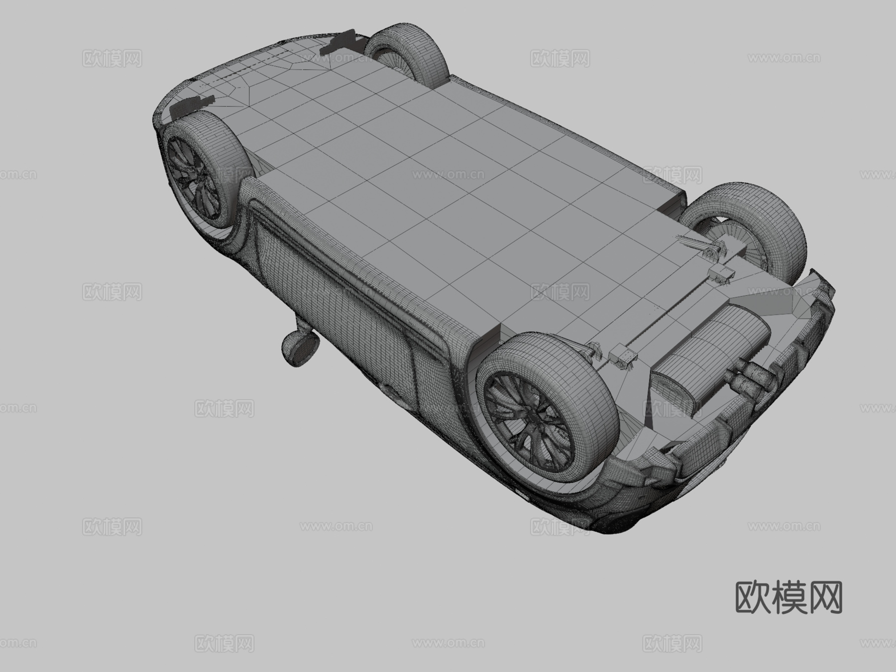 绿色轿车3d模型