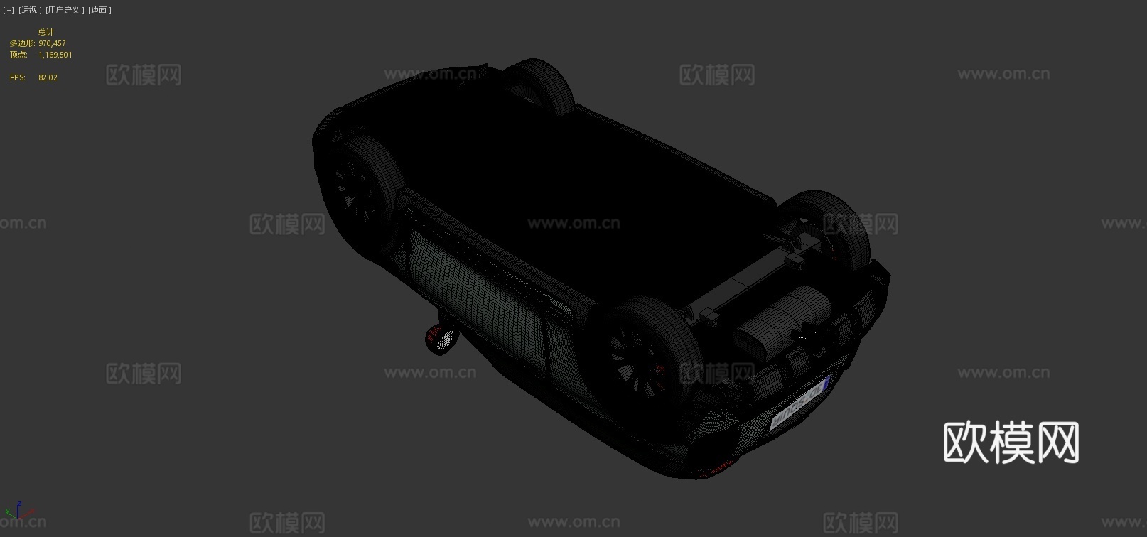 绿色轿车3d模型