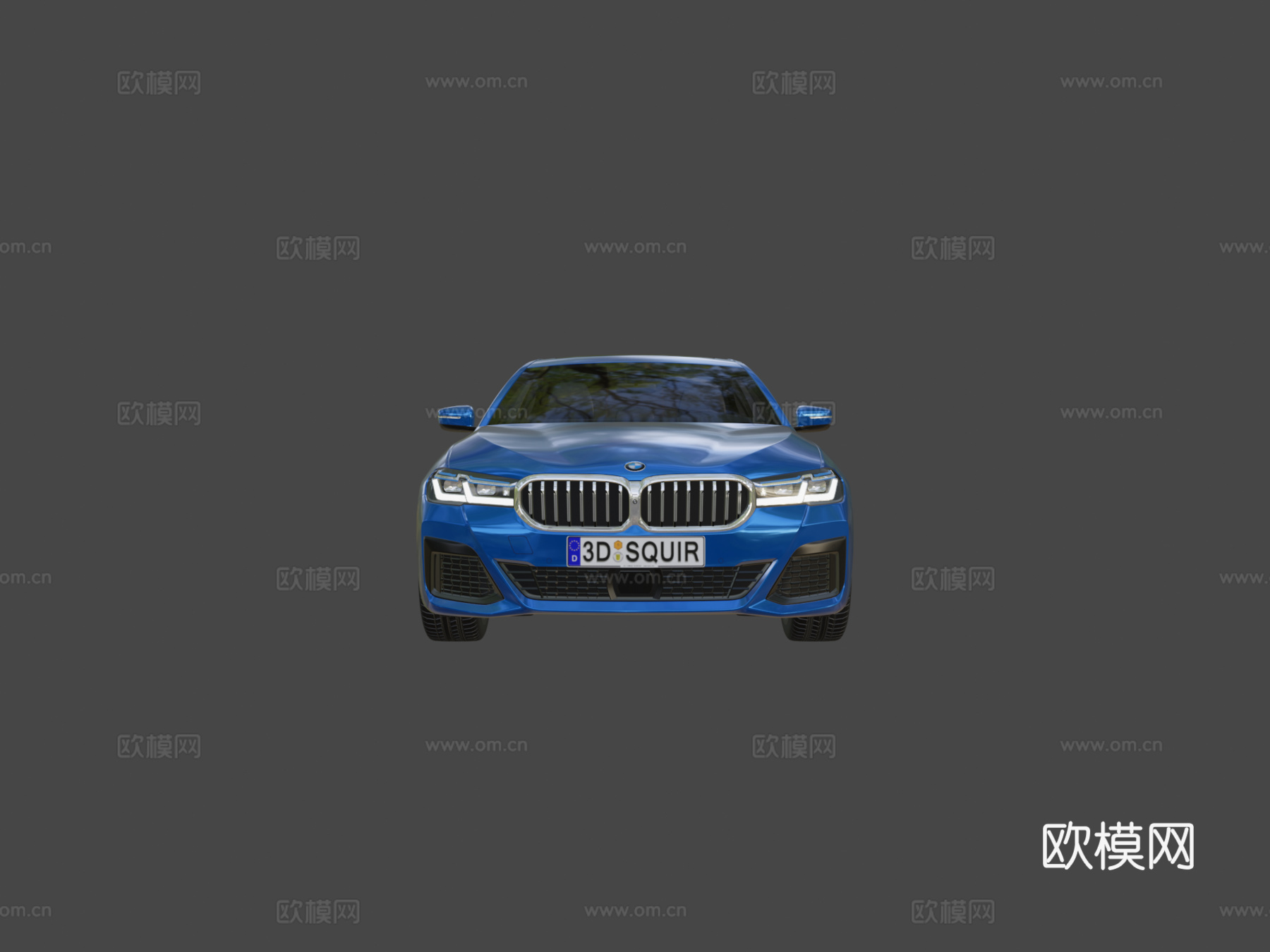 宝马5系G30汽车3d模型下载（渲染图5）