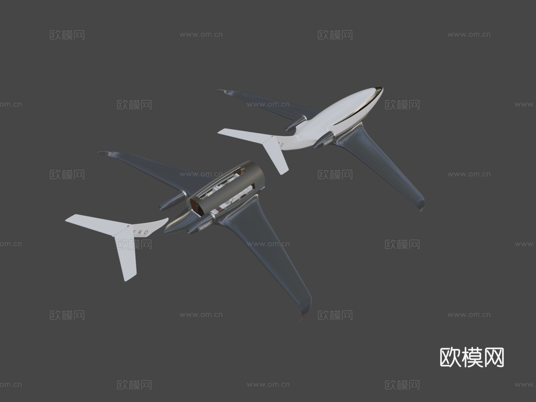 私人飞机内3d模型