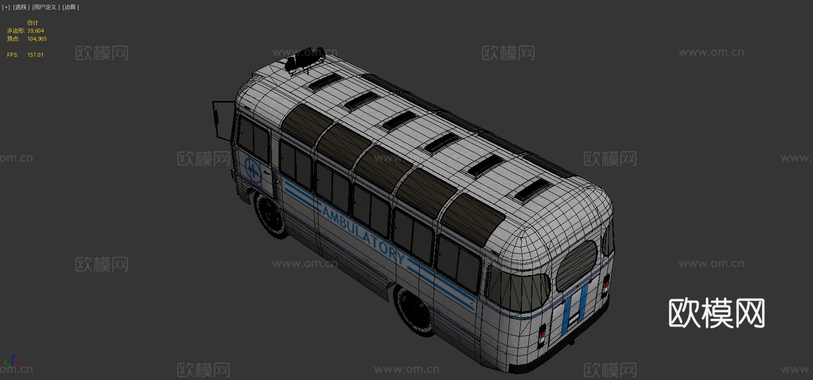 医疗救护车3d模型