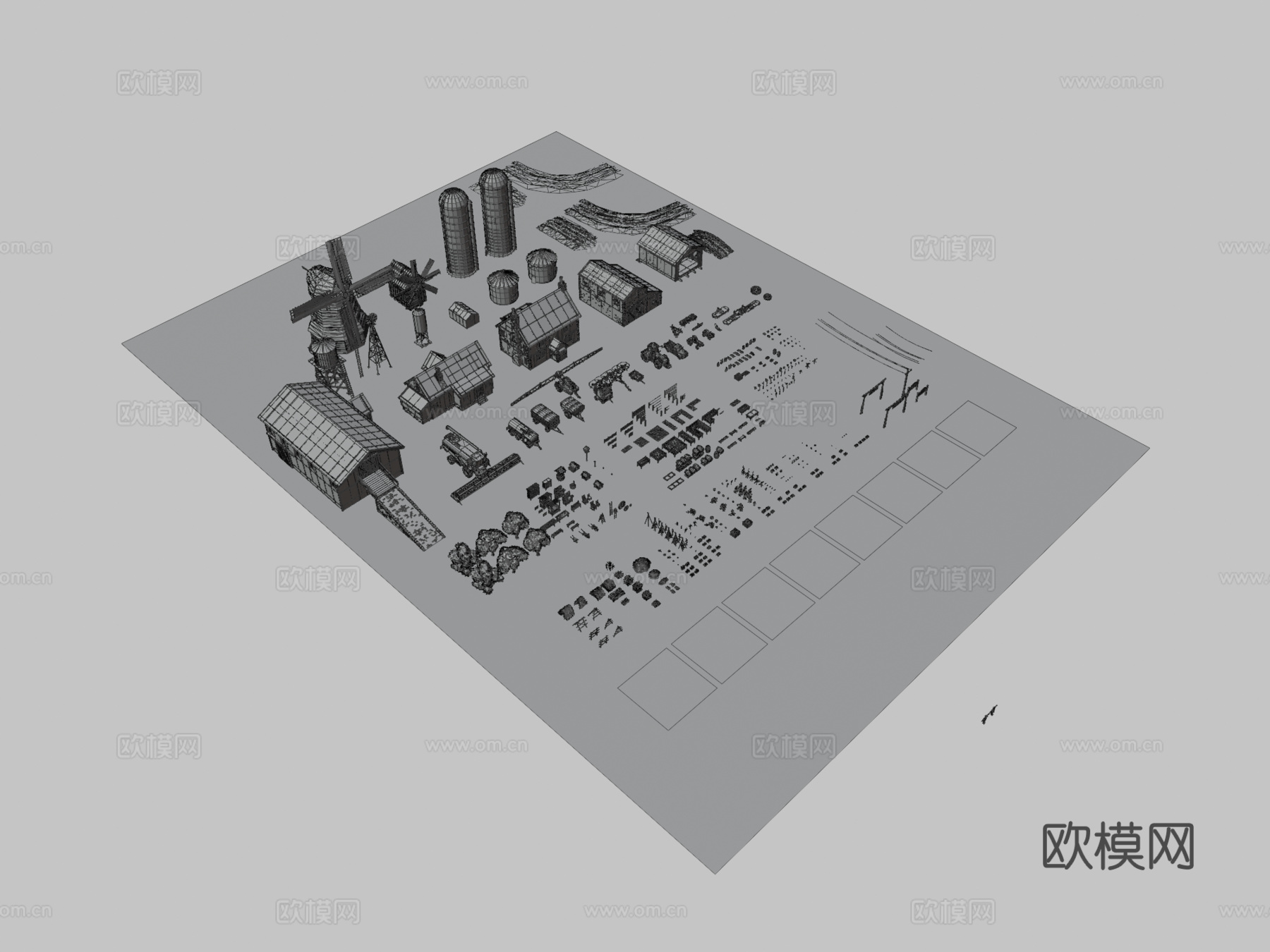 动画农场 游戏道具 农用车3d模型