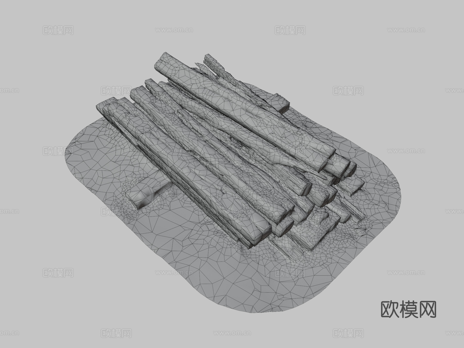 火车轨道垫板3d模型