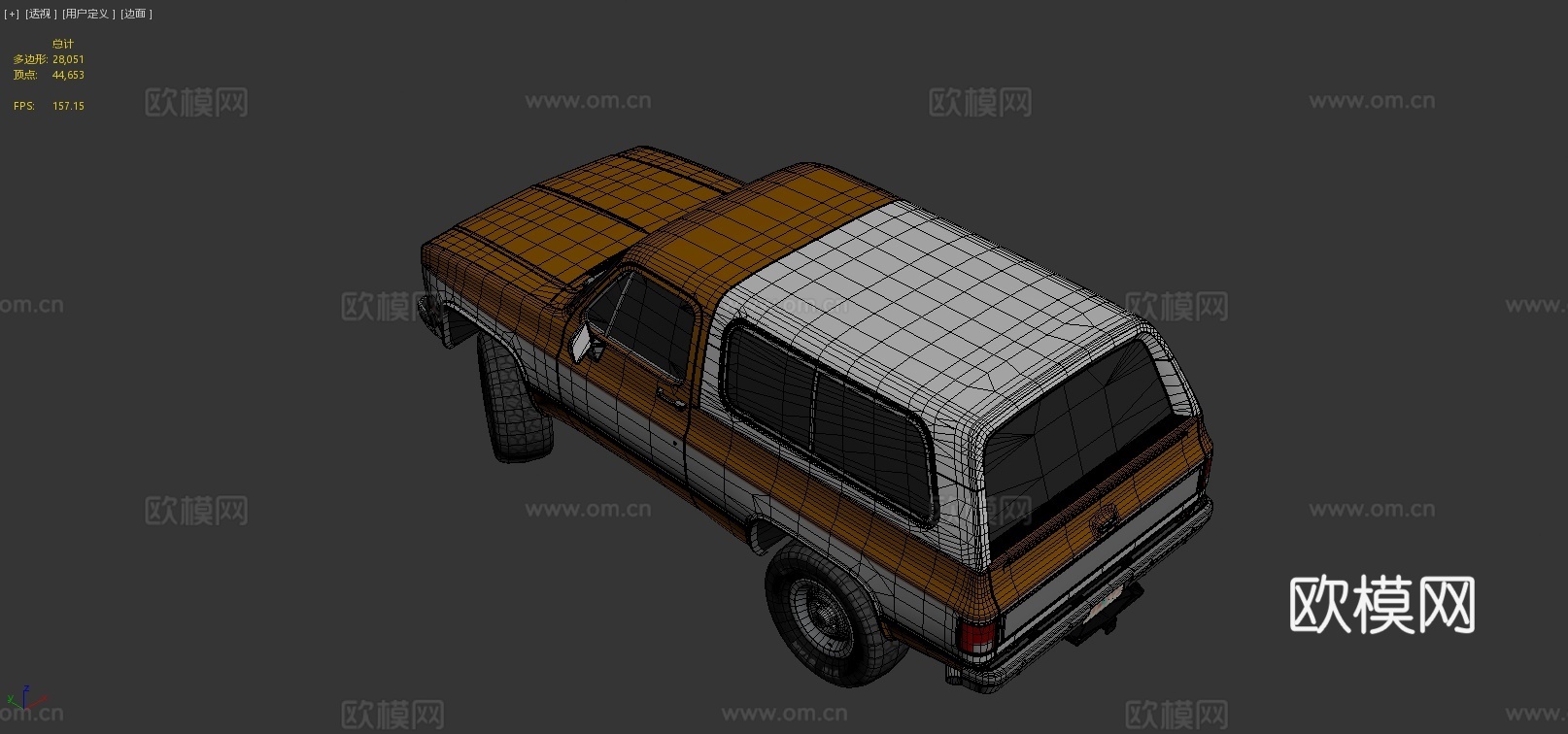 年代越野车3d模型