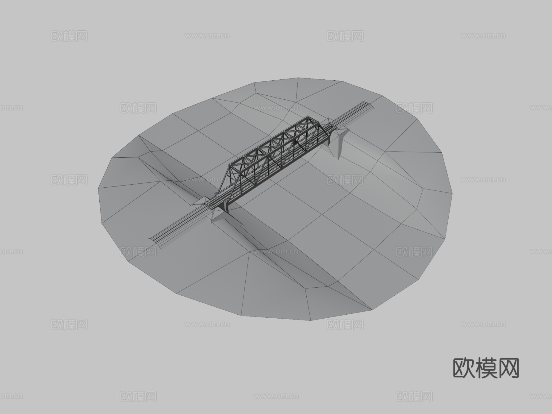 破旧桥梁3d模型