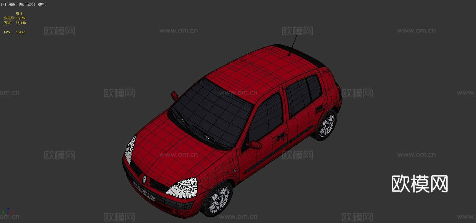 雷诺汽车3d模型