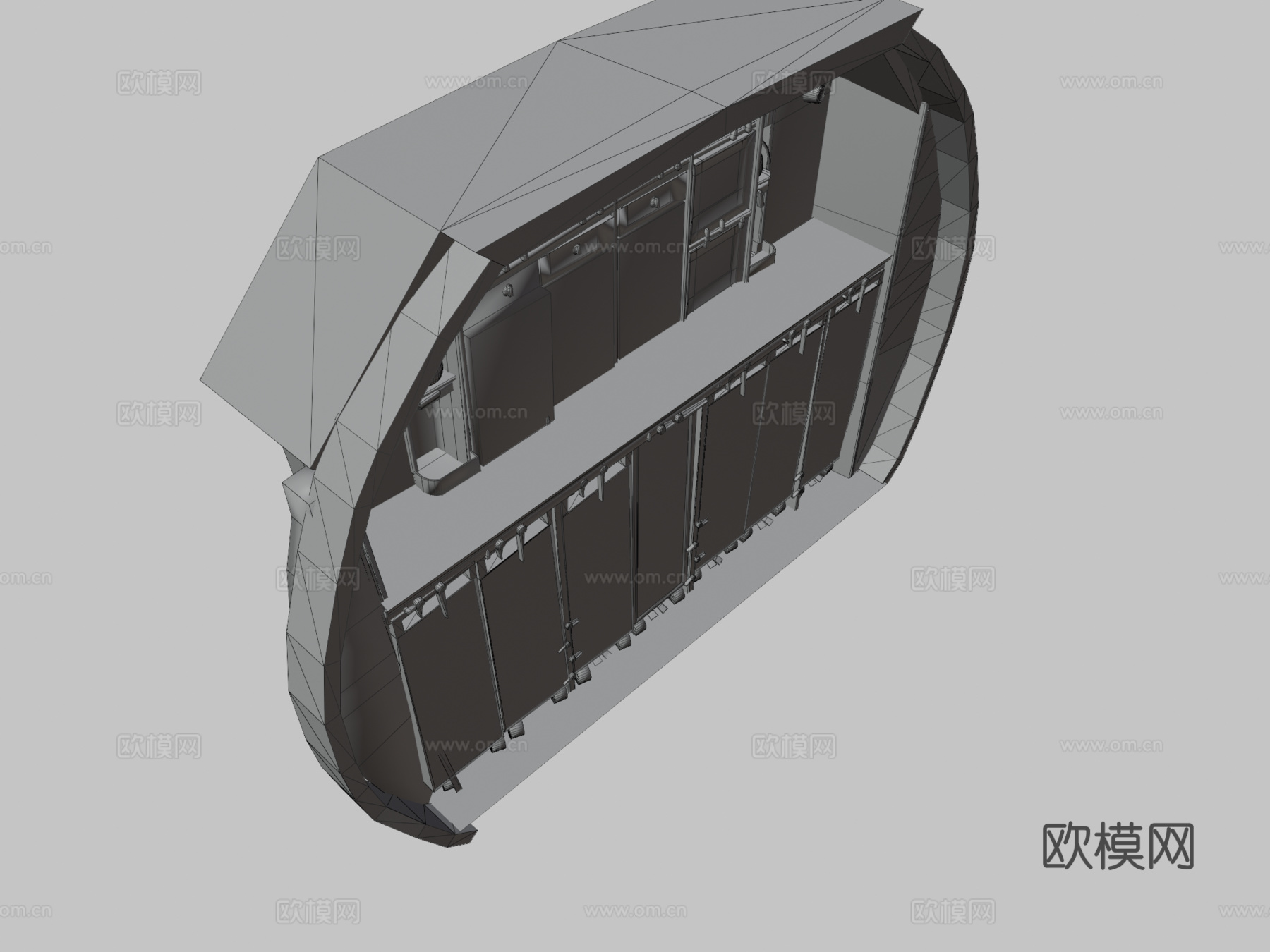 飞机客舱 飞机厨房3d模型