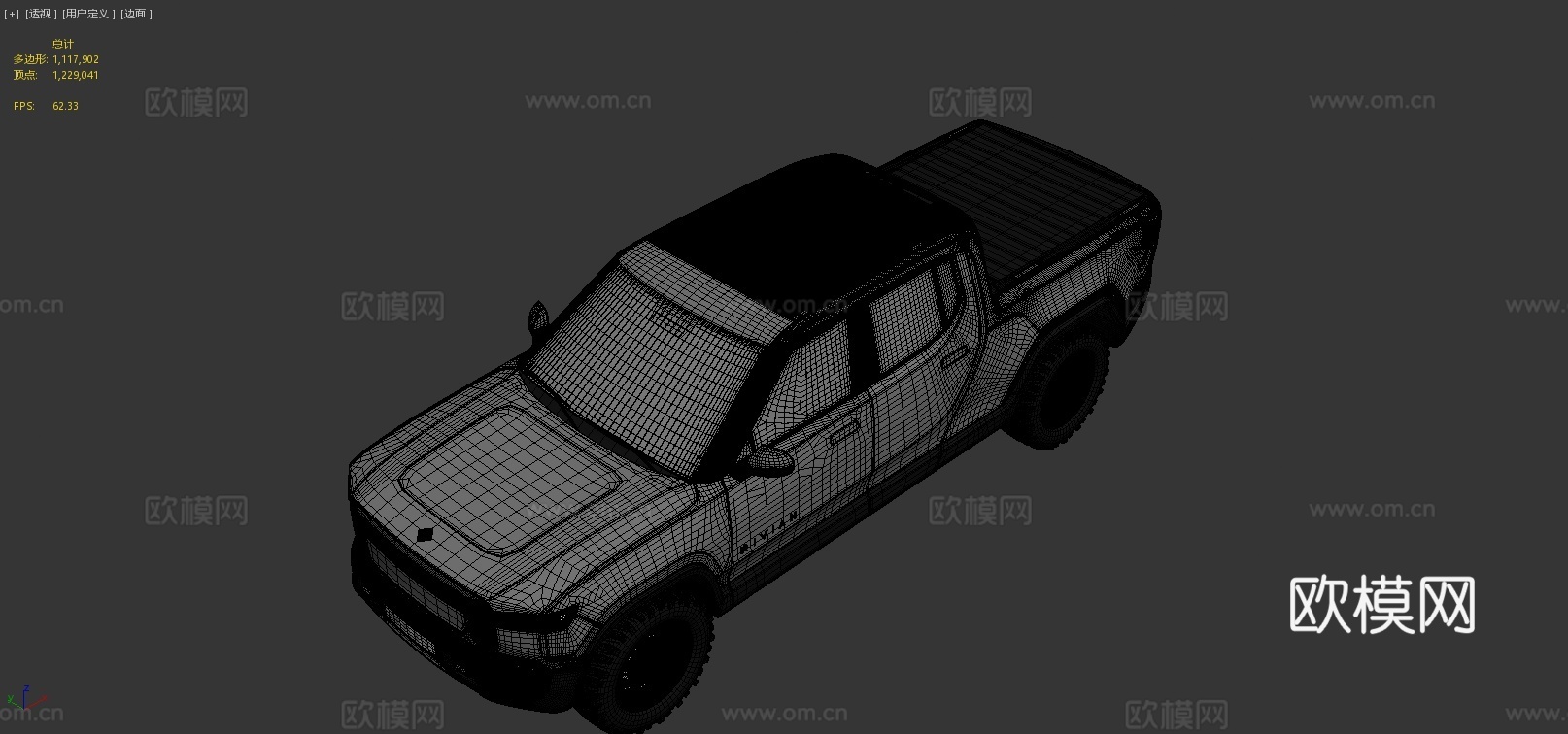 皮卡车 汽车3d模型