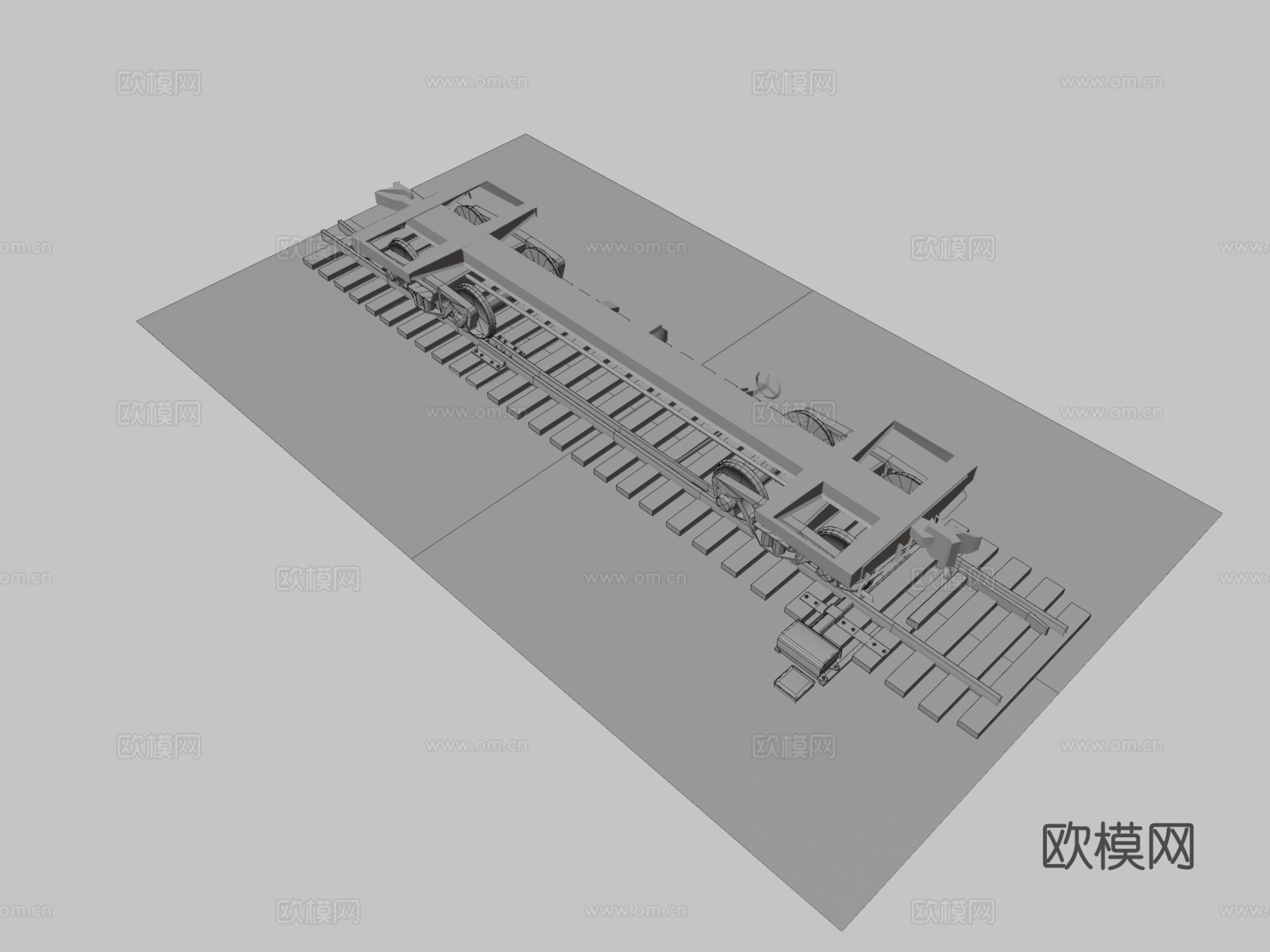 铁路铁轨3d模型