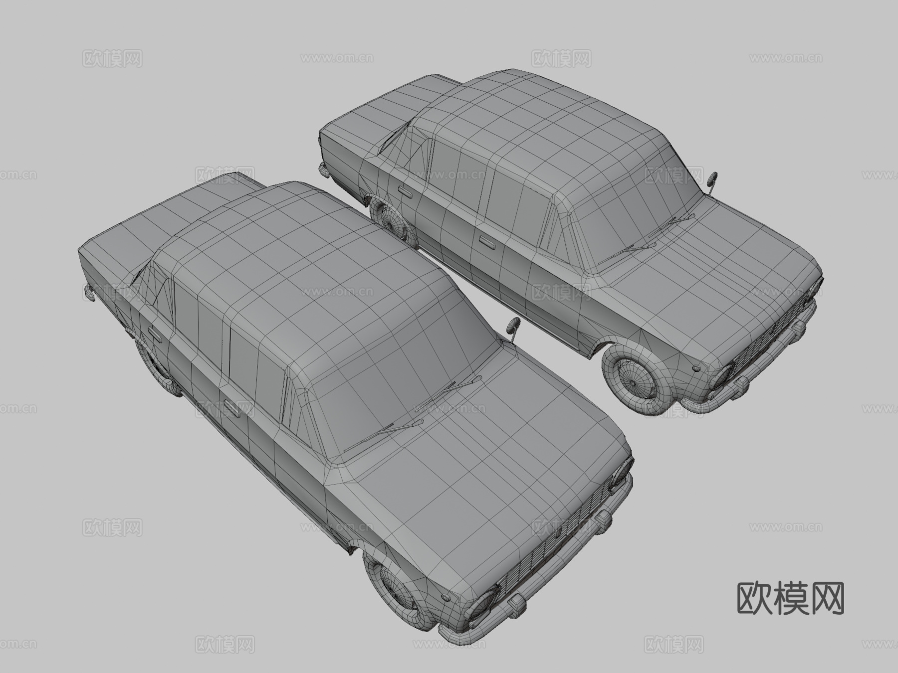 俄罗斯汽车 破损汽车3d模型