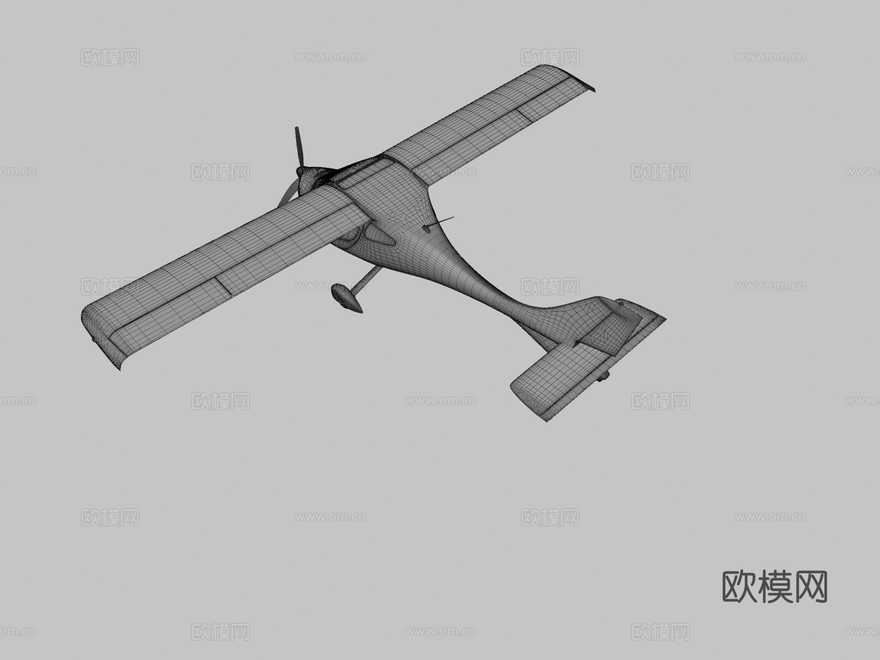 白色飞机 私人飞机3d模型