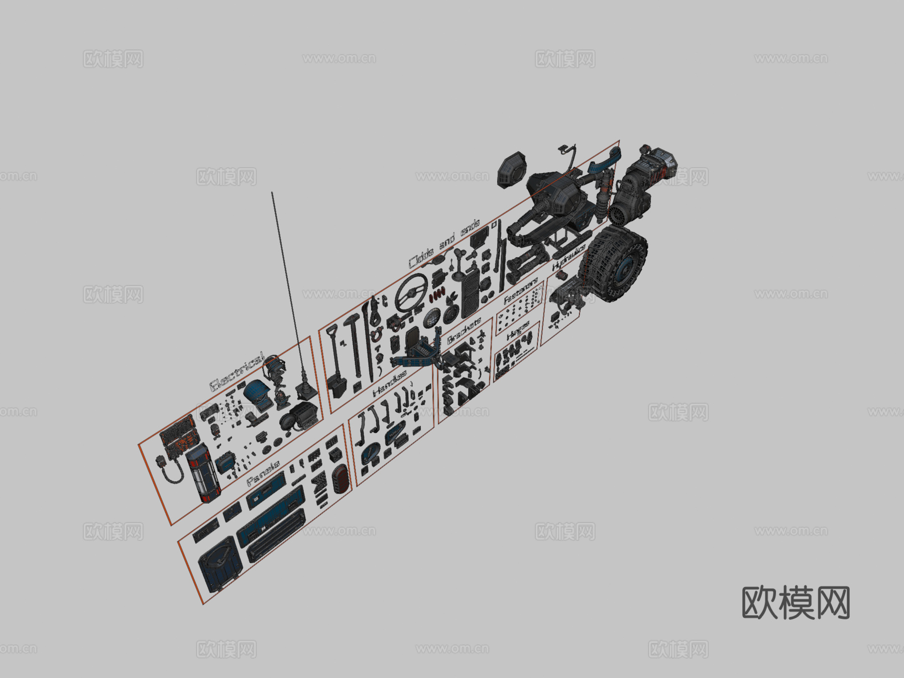 硬表面 工业五金设备3d模型