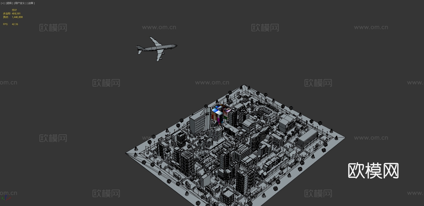 卡通游戏城市3d模型