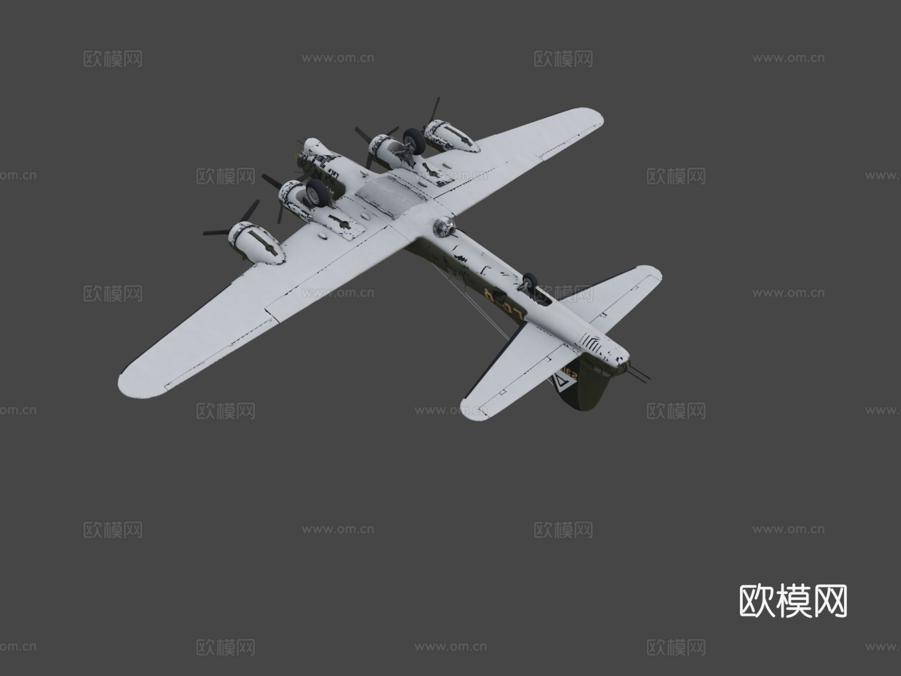 飞机轰炸机3d模型下载（渲染图7）