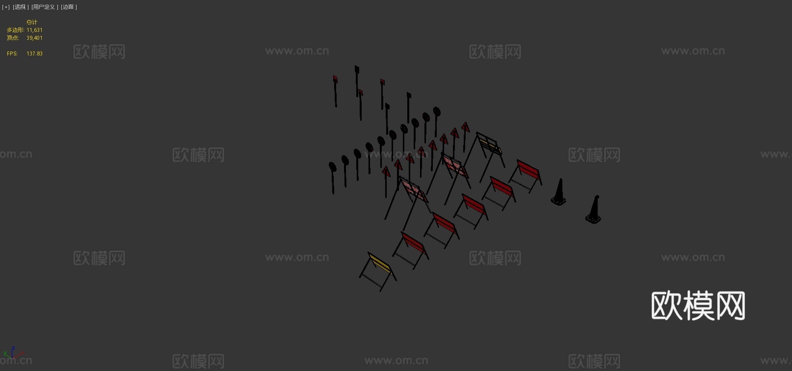 英国路标包3d模型