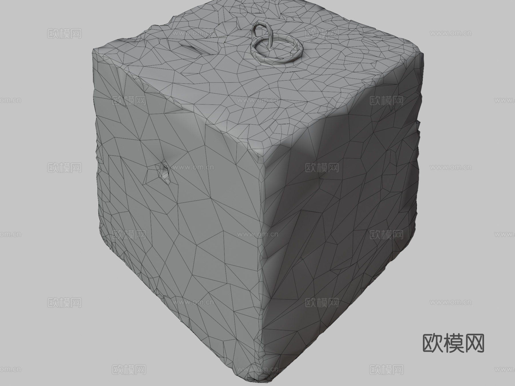 混凝土 石墩3d模型