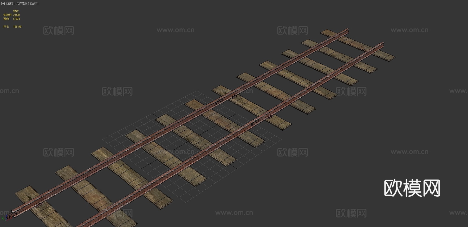 火车轨道3d模型