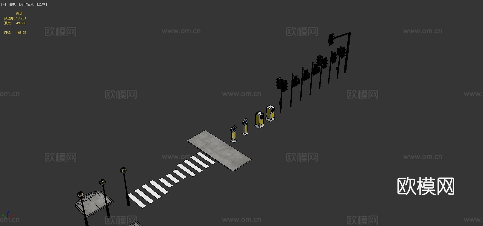 交通灯 红绿灯3d模型