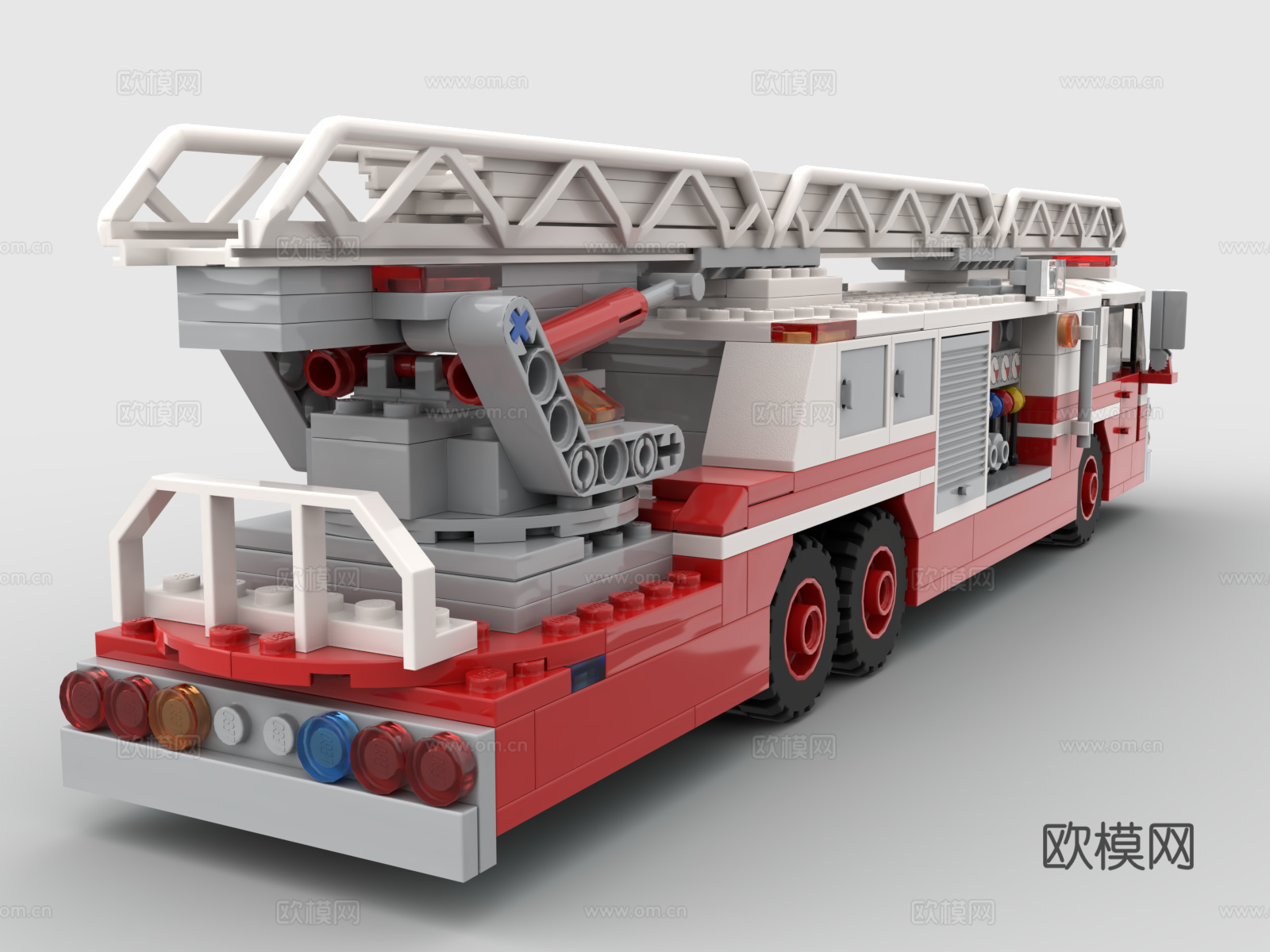 乐高 LEGO 玩具 积木 消防车 救火车 工程车3d模型