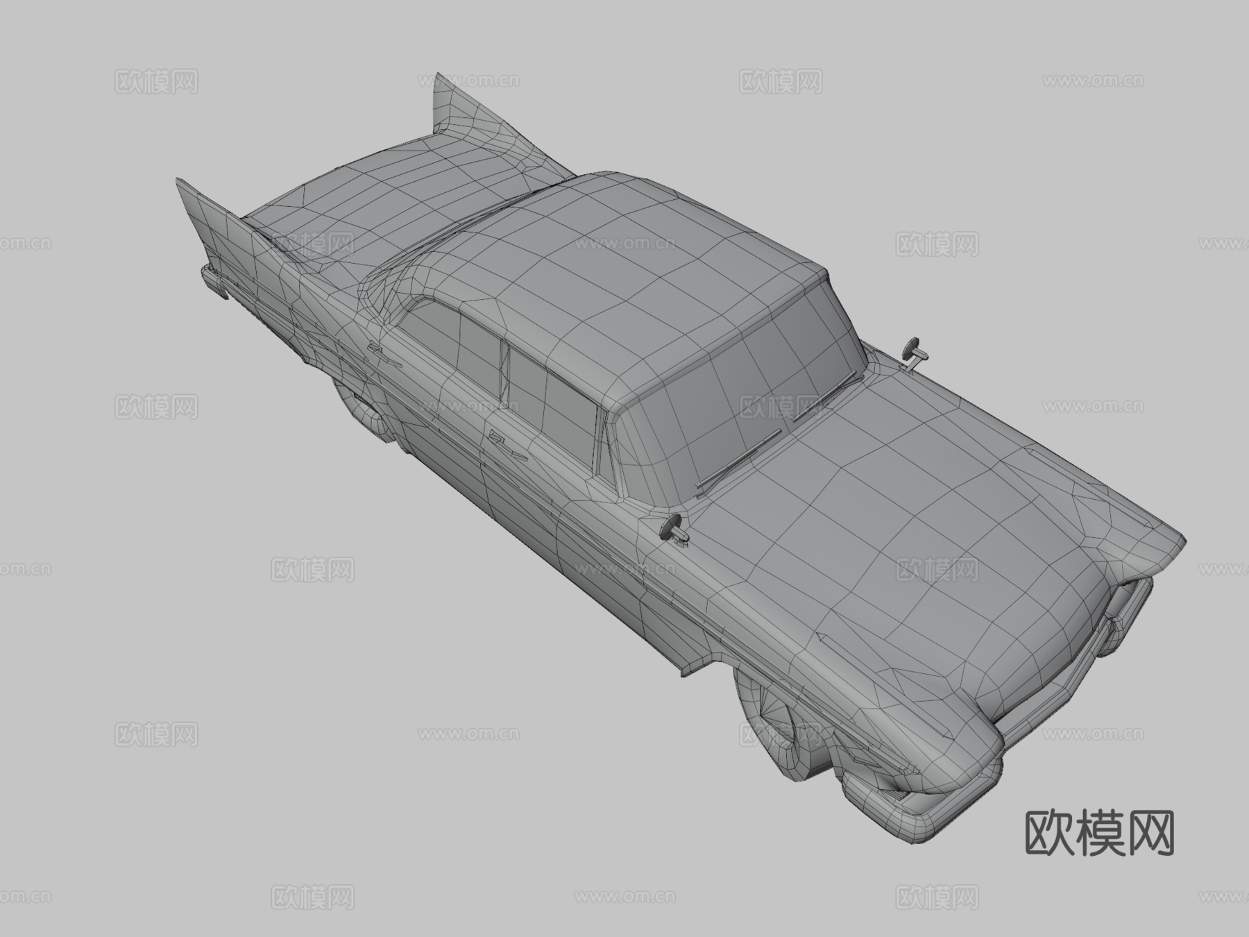 生锈的肌肉车3d模型