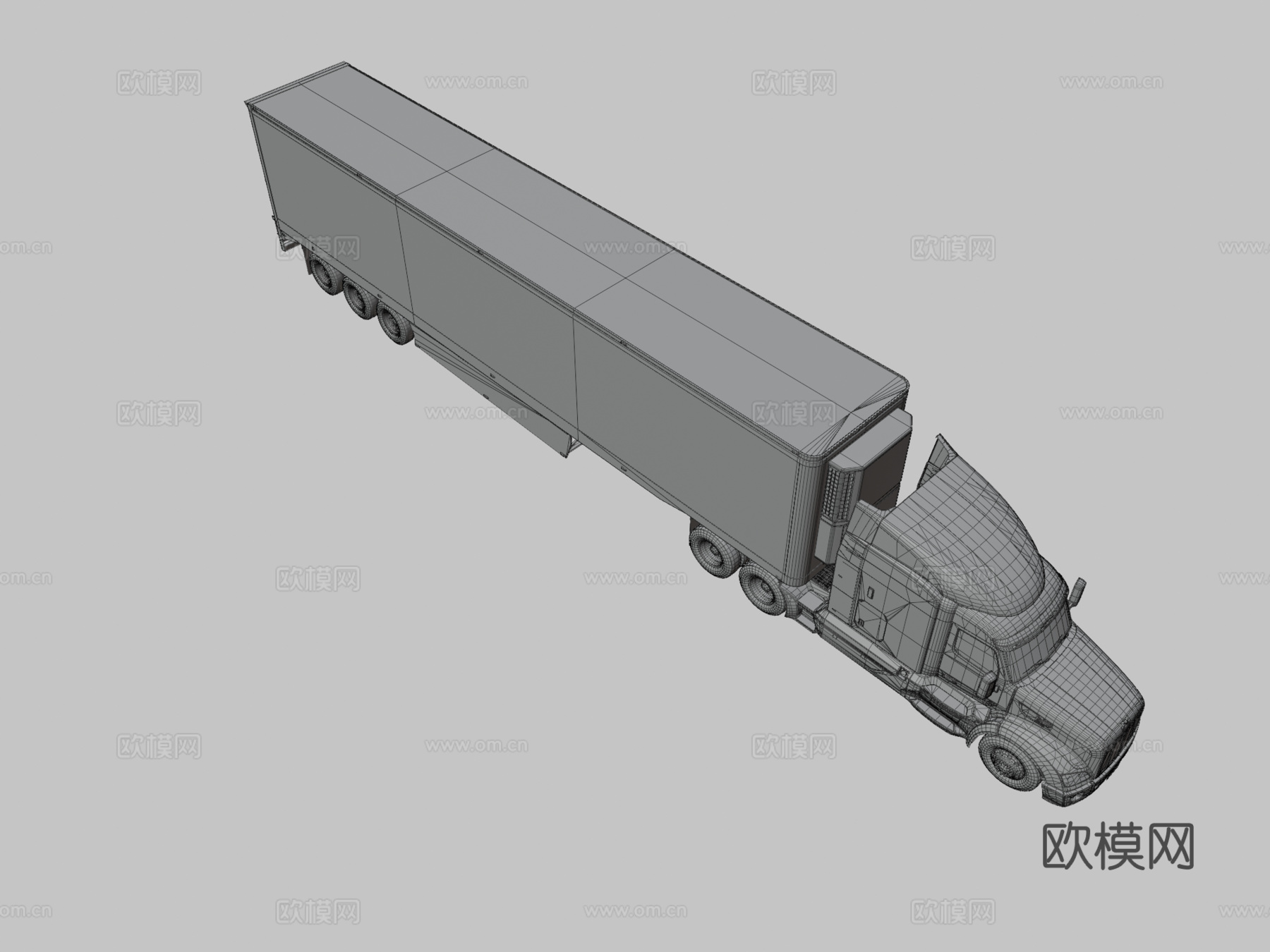 冷藏拖车3d模型