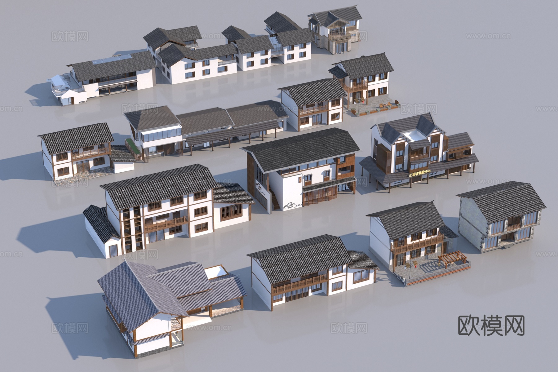 乡村民房 民宿建筑3d模型