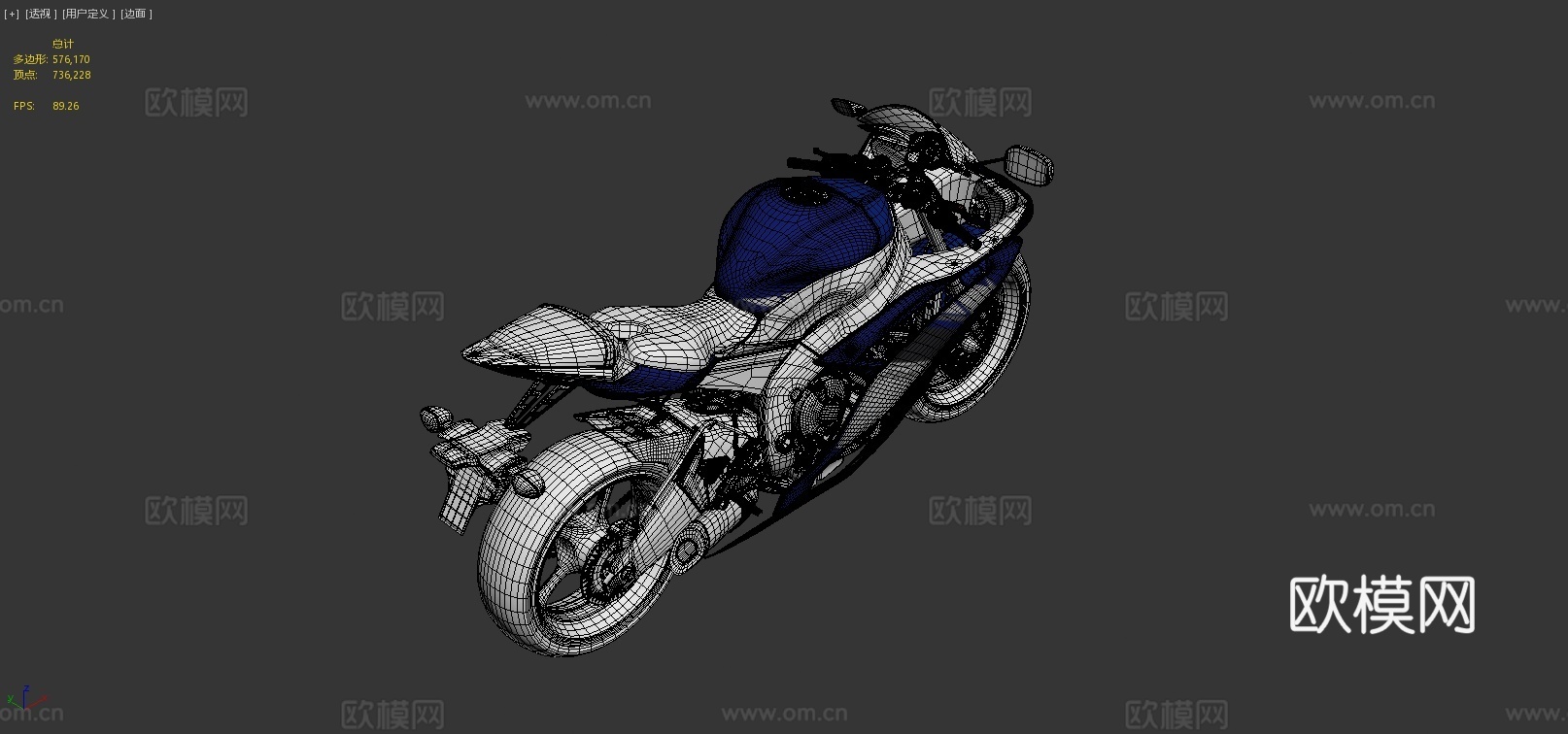 雅马哈赛摩 摩托车3d模型