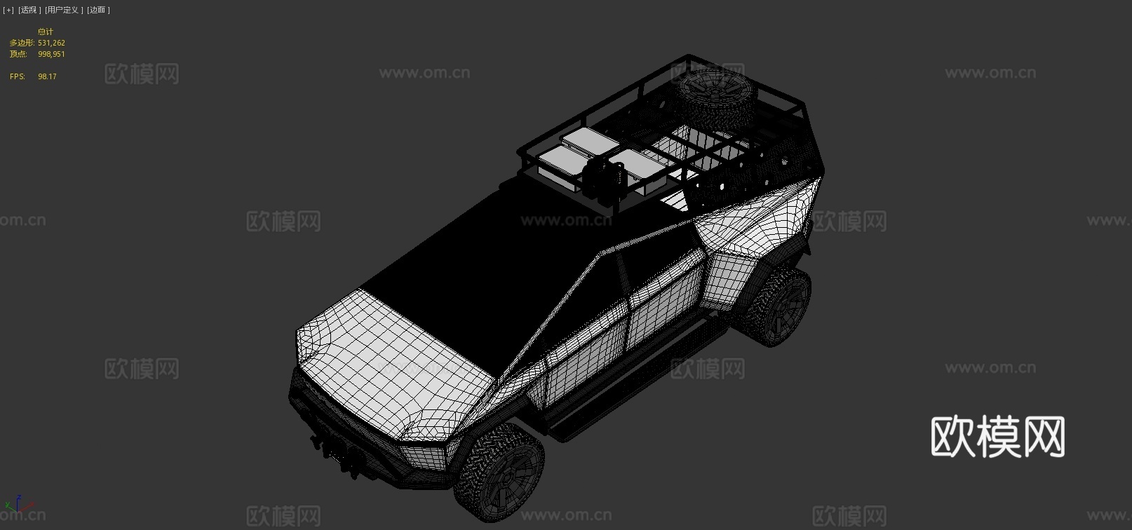 越野特斯拉3d模型