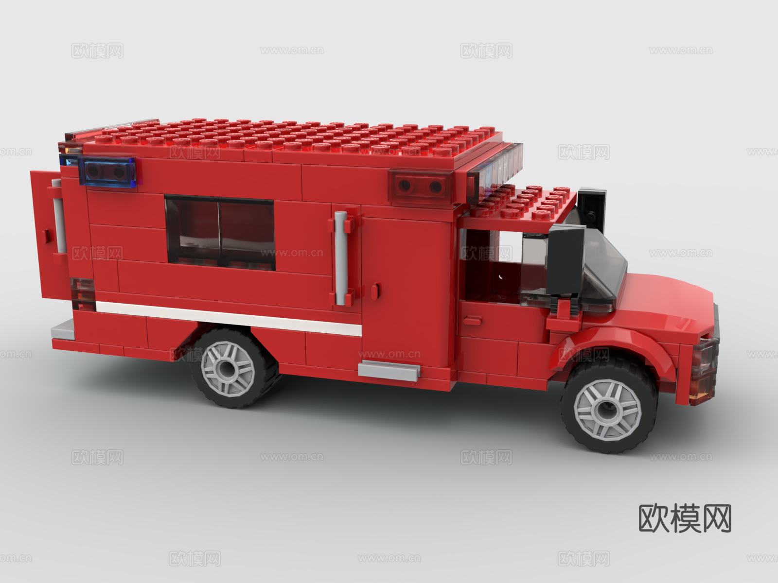 乐高 LEGO 玩具 积木 救命车 救护车3d模型