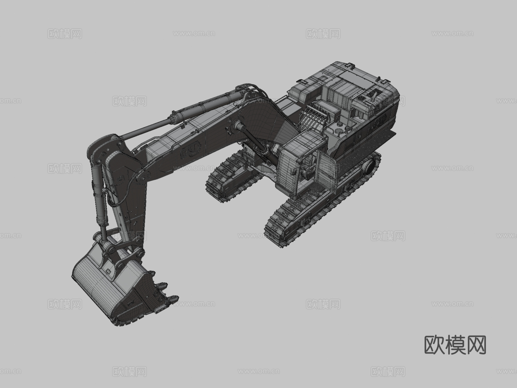 液压挖掘机3d模型