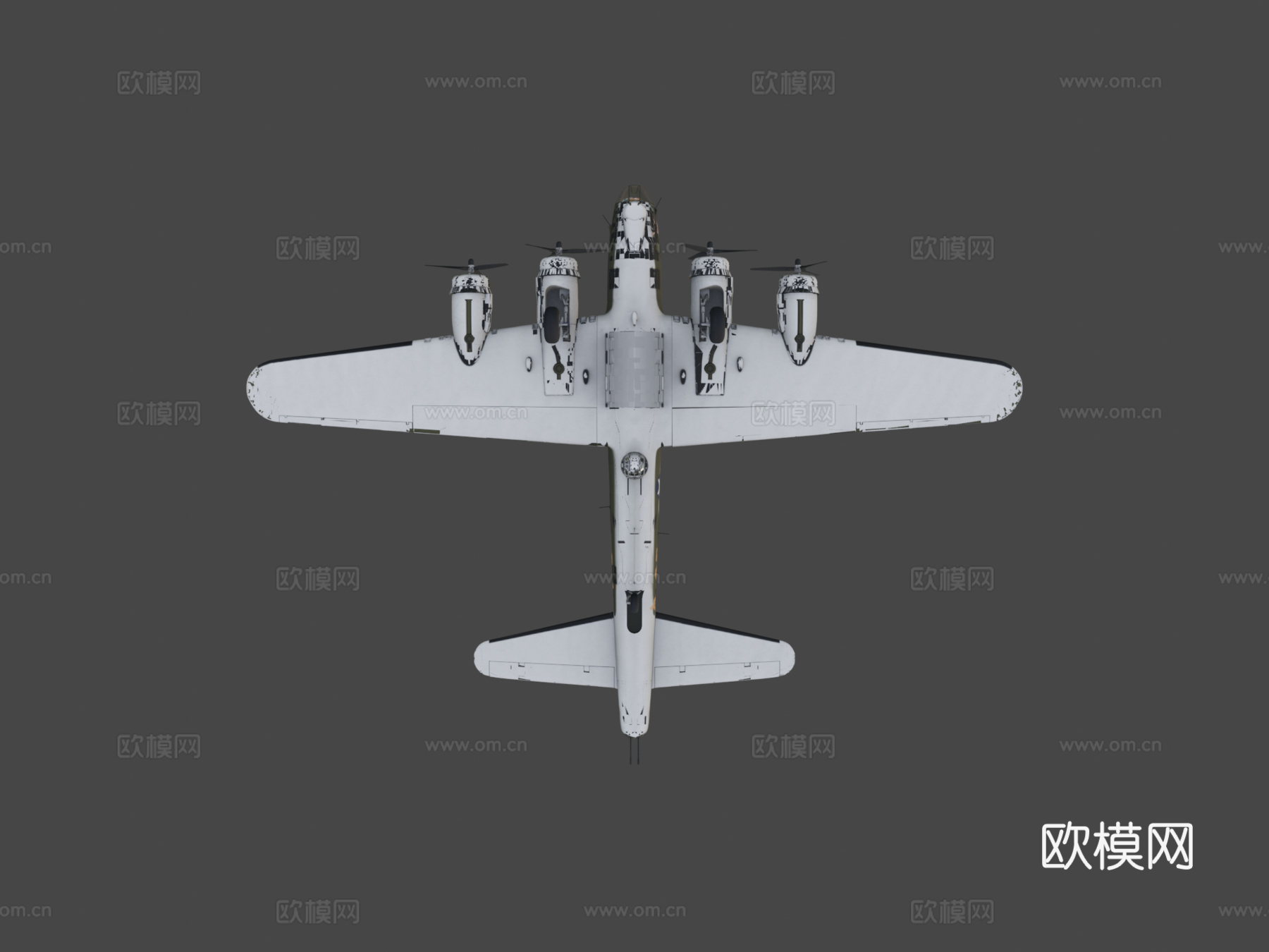 飞机轰炸机3d模型下载（渲染图8）