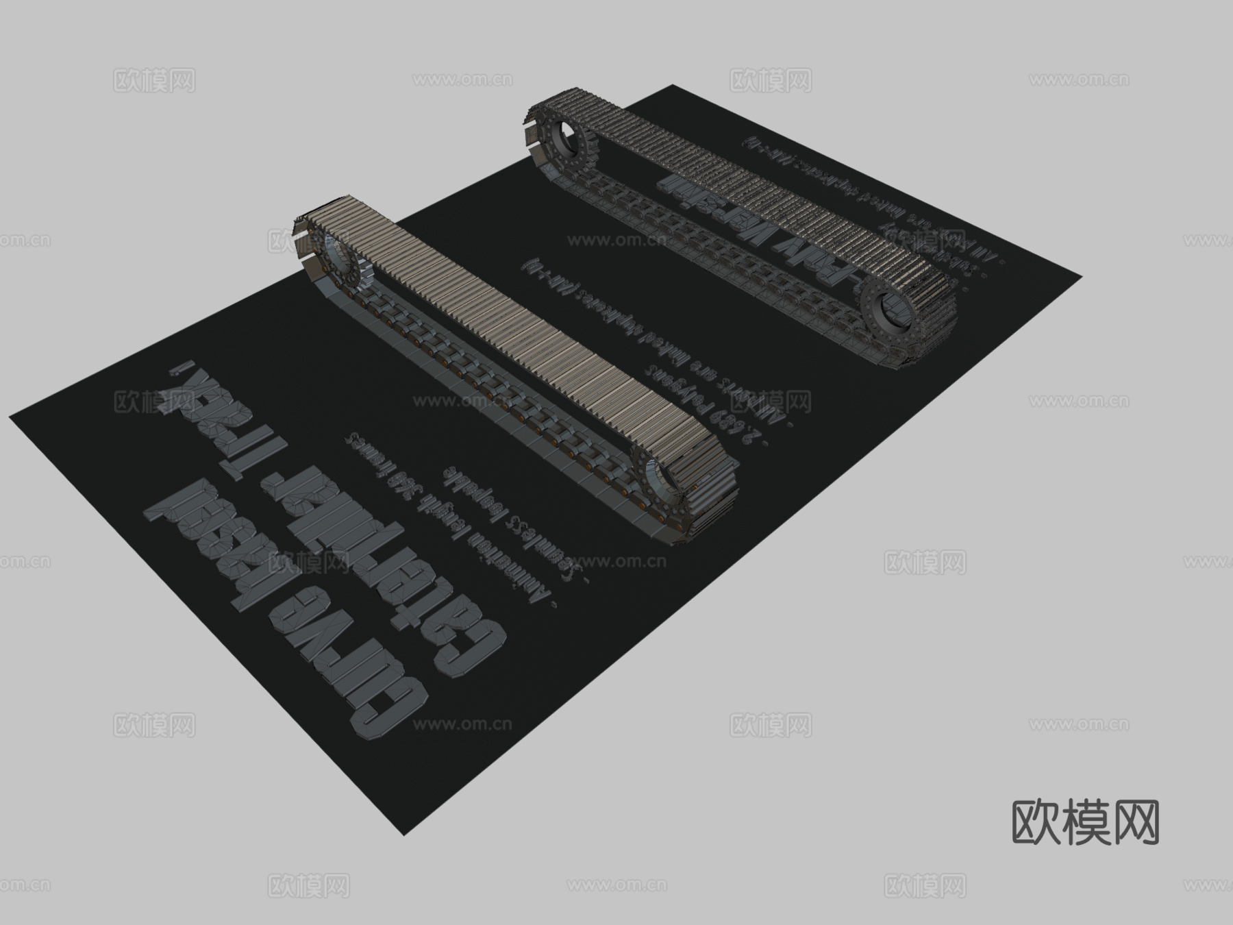 卡特彼勒履带3d模型