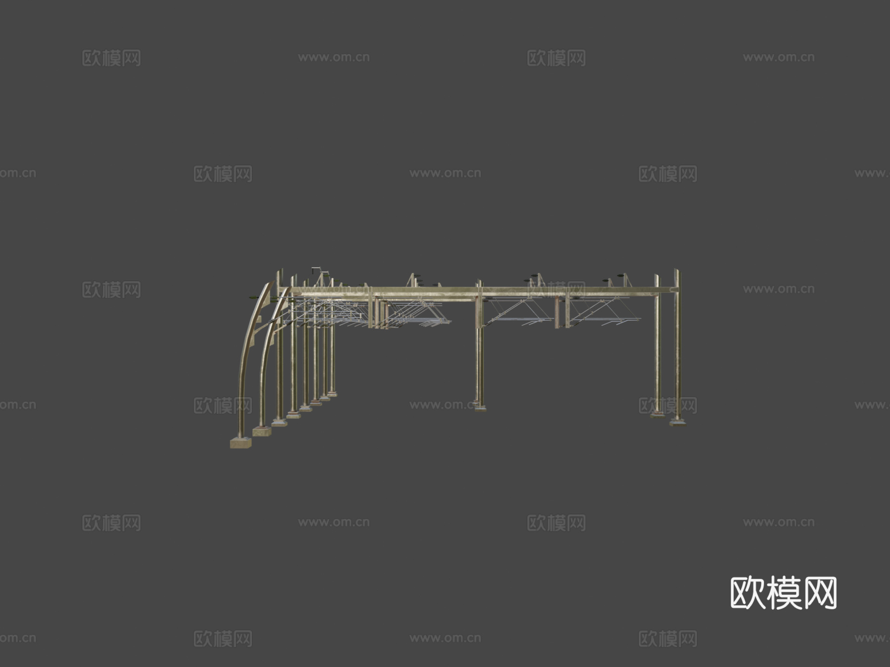 铁路电力线3d模型