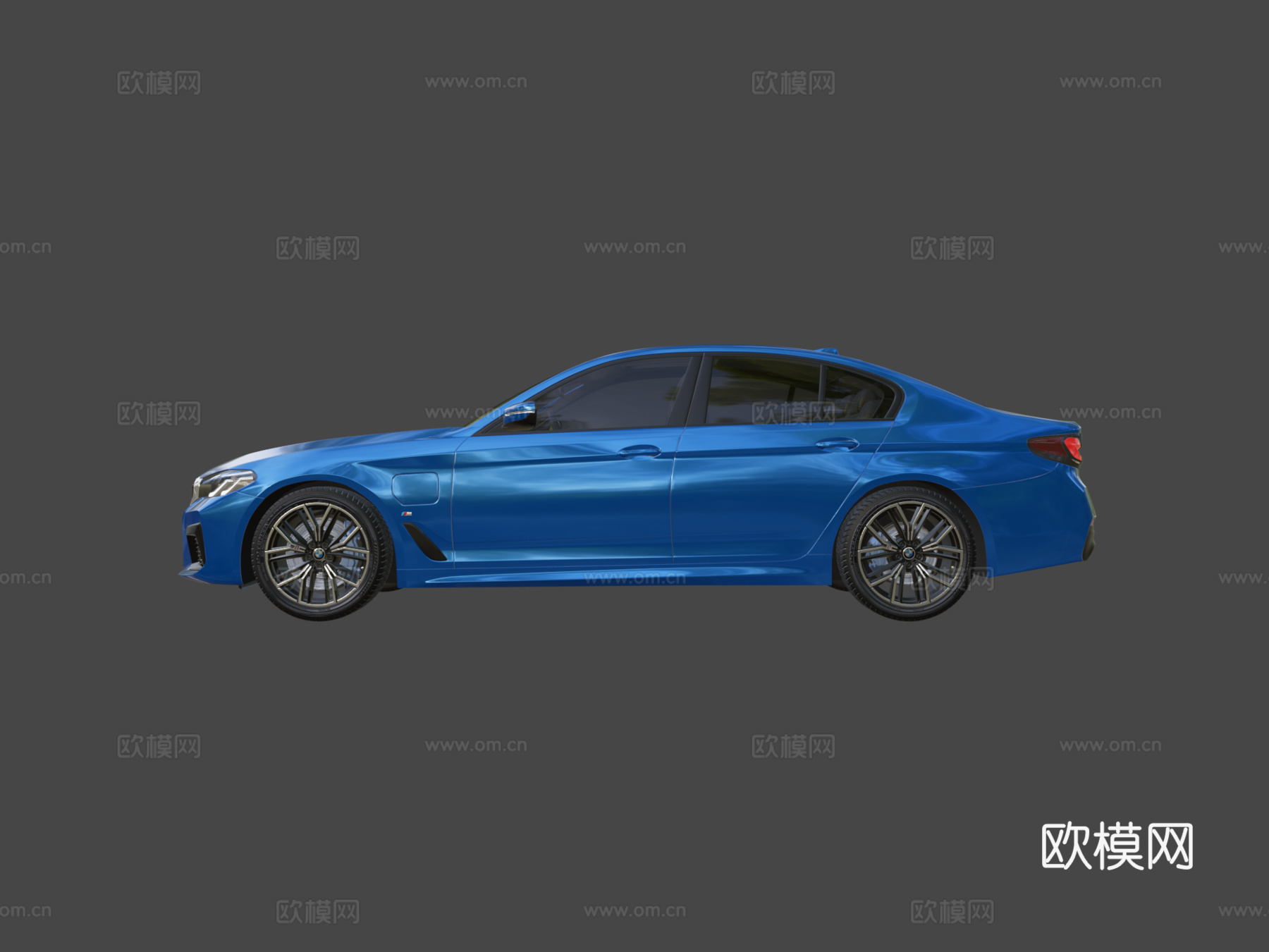 宝马5系G30汽车3d模型下载（渲染图6）