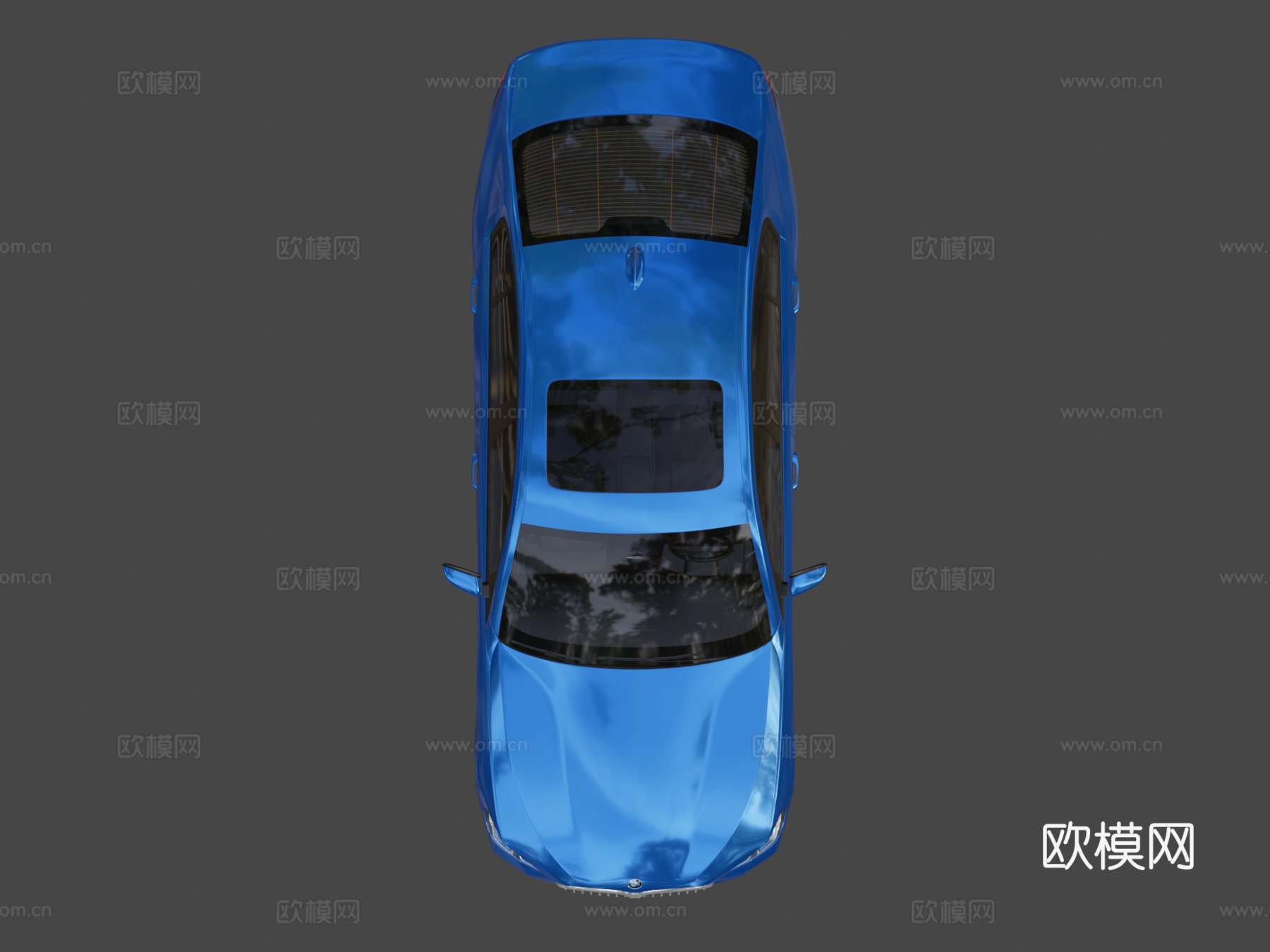 宝马5系G30汽车3d模型下载（渲染图7）