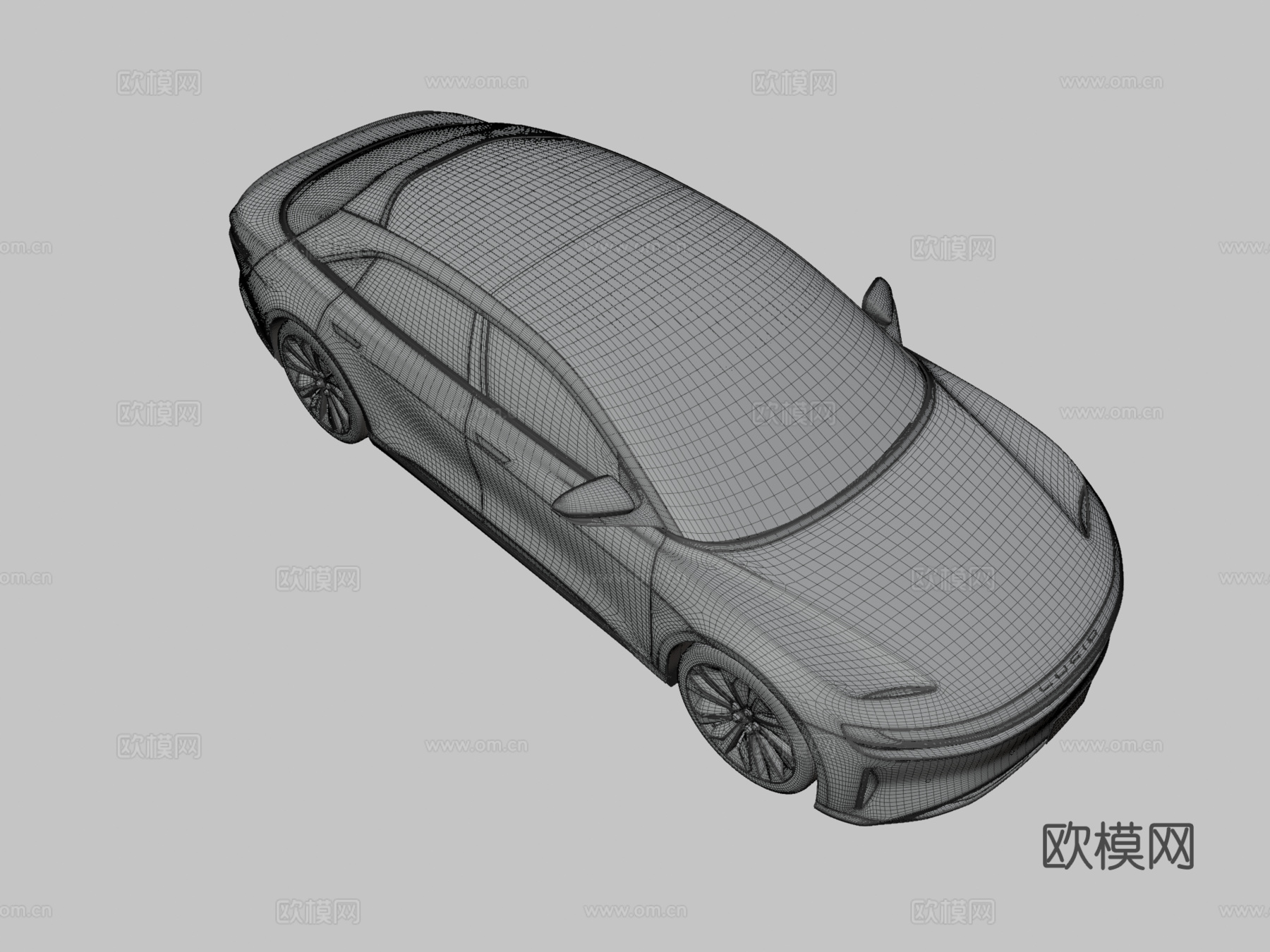 银白色汽车3d模型