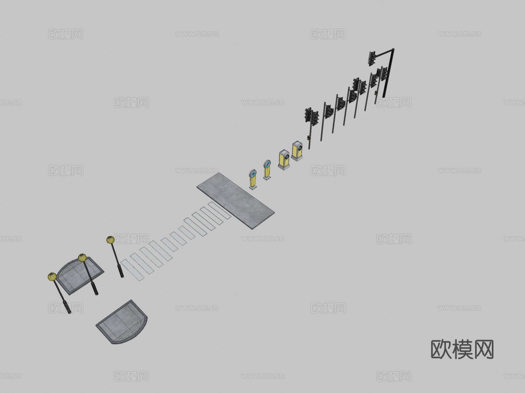 交通灯 红绿灯3d模型