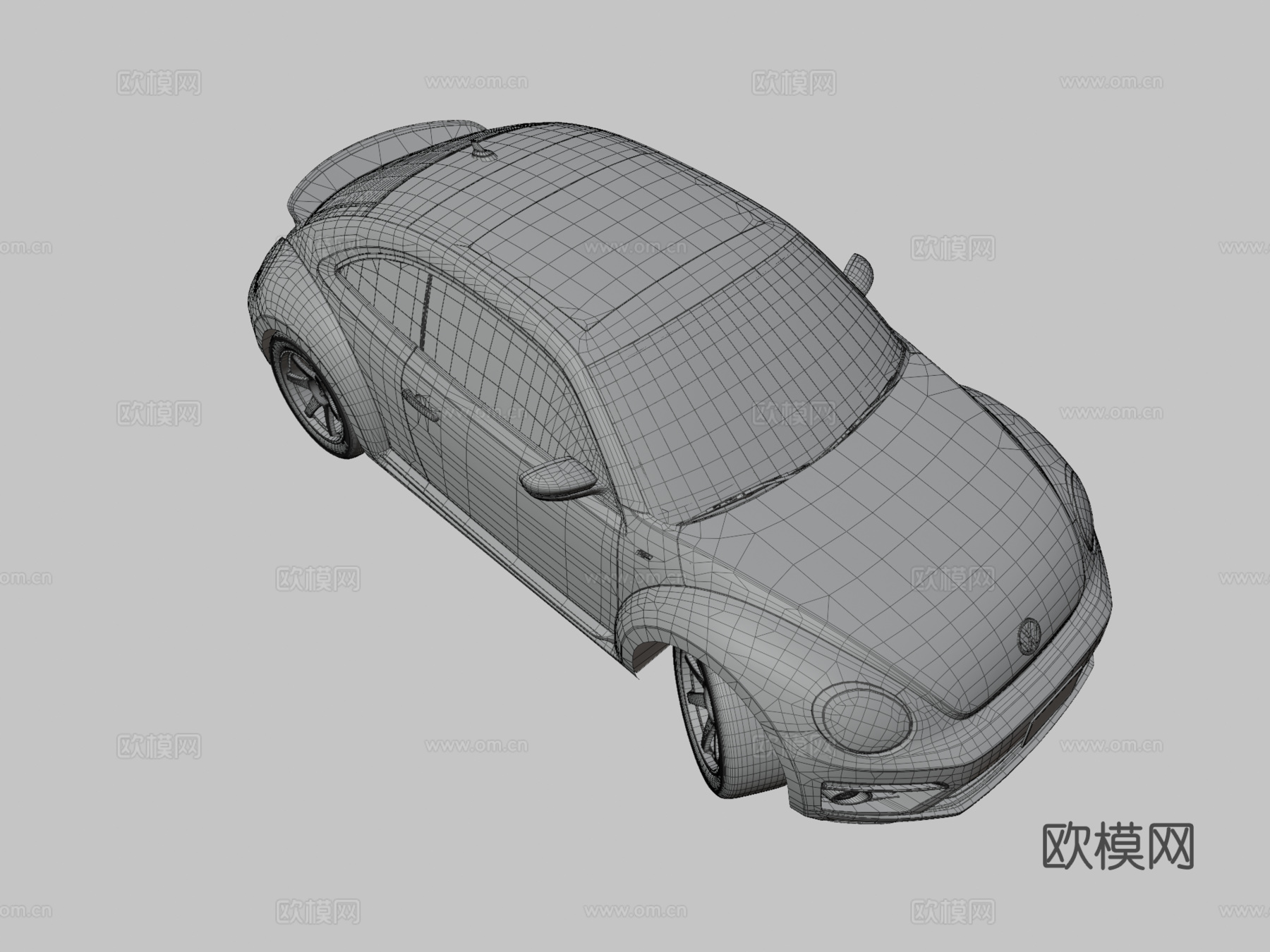 大众甲壳虫汽车3d模型